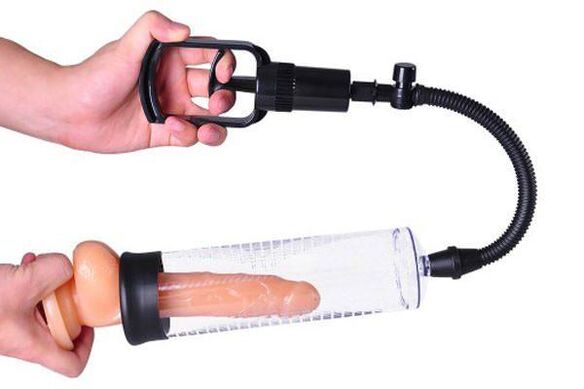 Enlarge penis with vacuum pump